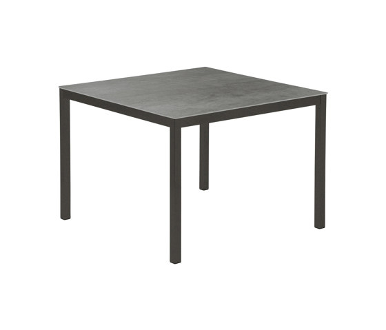 Equinox Table 100 Square (powder coated) (Graphite Frame - Dusk Ceramic) | Tables de repas | Barlow Tyrie