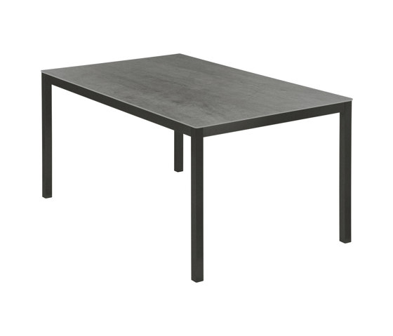 Equinox Table 150 Rectangular (powder coated) (Graphite Frame - Dusk Ceramic) | Dining tables | Barlow Tyrie