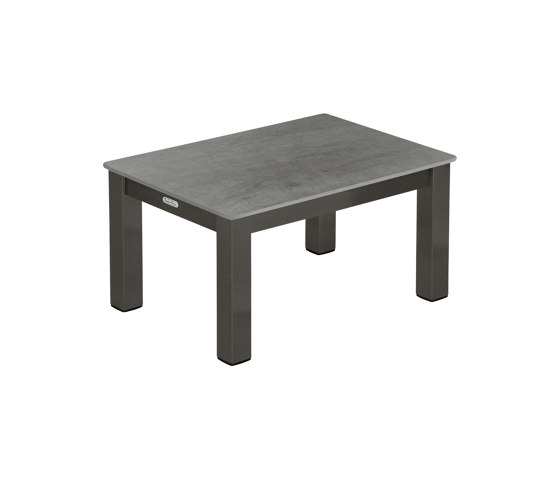 Equinox Low Lounger Table 49 Rectangular for 1EQPL (powder coated) (Graphite Frame - Dusk Ceramic) | Mesas de centro | Barlow Tyrie