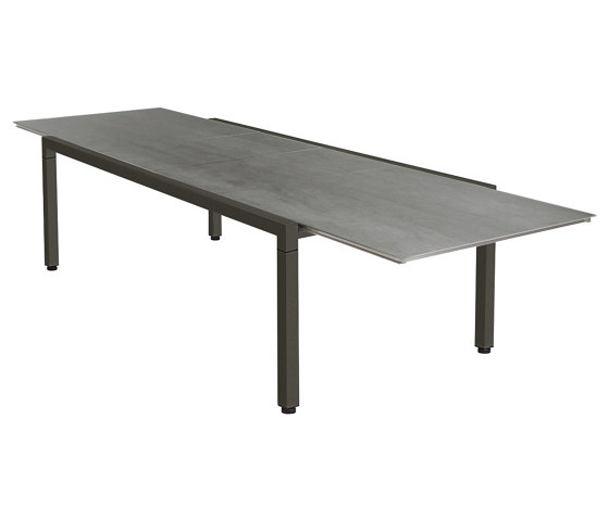 Equinox Extending Table 360 Rectangular (powder coated) (Graphite Frame - Dusk Ceramic) | Dining tables | Barlow Tyrie