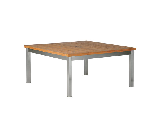 Equinox Low Table 100 Square with Teak top | Tables basses | Barlow Tyrie