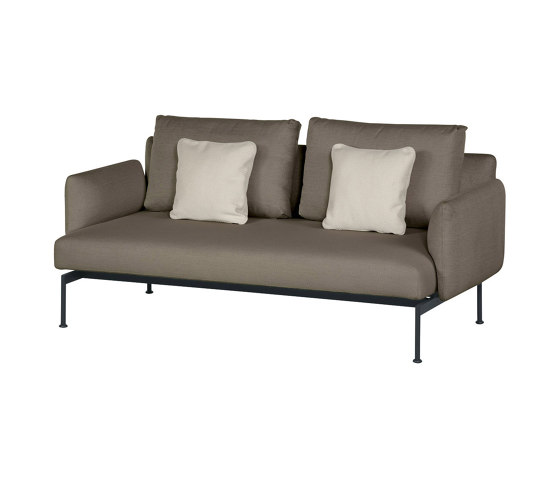 Layout Double Seat - Double seat and back with Low Arms (Forge Grey Frame) | Divani | Barlow Tyrie