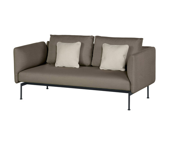 Layout Double Seat - High Arms - Double seat and back with High Arms (Forge Grey Frame) | Divani | Barlow Tyrie