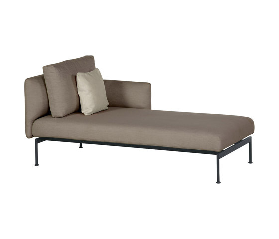 Layout Single Chaise - Double seat and single back + single low arm (Forge Grey Frame) | Méridiennes | Barlow Tyrie