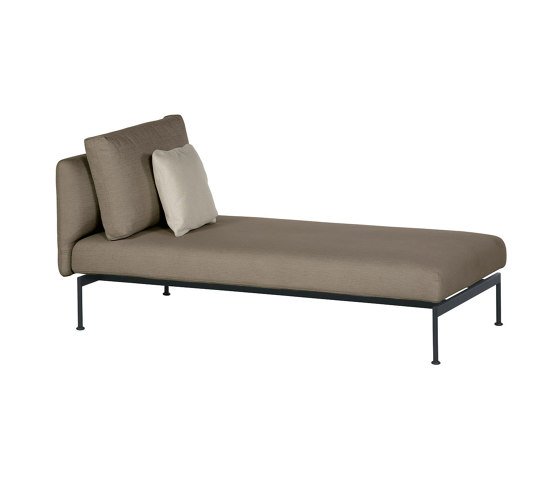 Layout Single Lounger - Double seat with single back (Forge Grey Frame) | Chaises longues | Barlow Tyrie