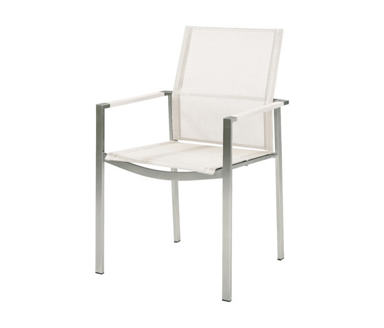 Mercury Armchair (Arctic White Arm - Pearl Sling) | Chaises | Barlow Tyrie