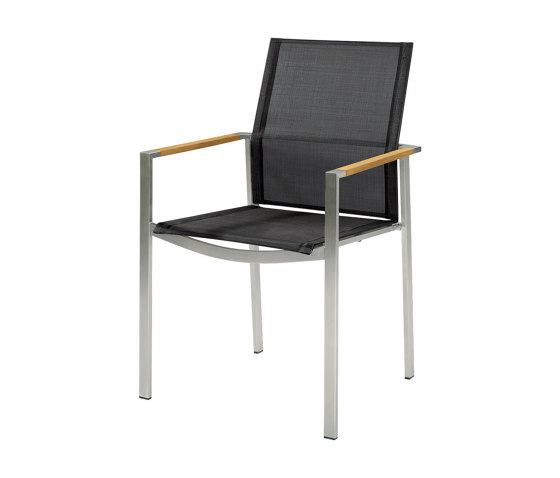 Mercury Armchair (Teak Arm Detail - Charcoal Sling) | Chairs | Barlow Tyrie