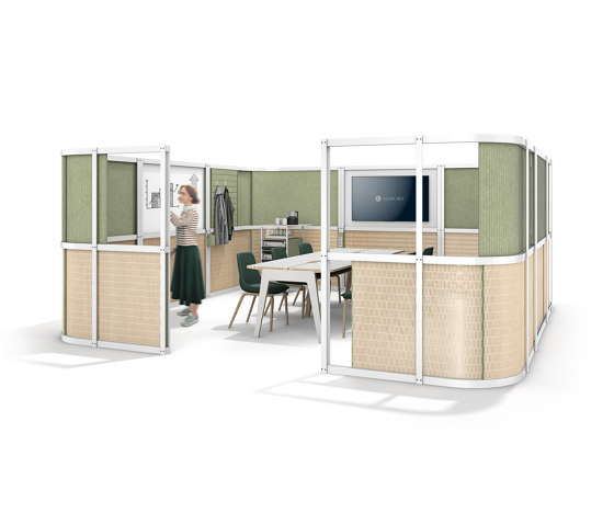 Open Wall Room Partition System | Systèmes d'absorption acoustique architecturaux | Fleischer Büromöbelwerk