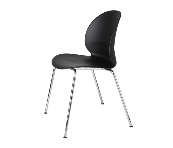 N02™ Recycle | Chair | N02-10 | Black | Chrome base | Sillas | Fritz Hansen