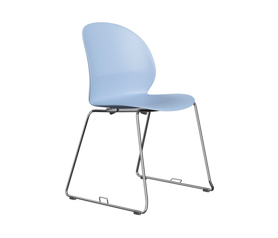 N02™ Recycle | Chair  | N02-21 | Light blue | Chrome base | Sillas | Fritz Hansen