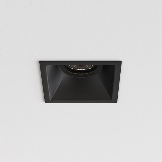 Minima Slimline Square Fixed Fire-Rated IP65 | Matt Black | Lampade soffitto incasso | Astro Lighting