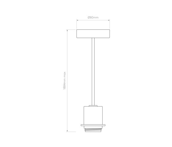 Pendant Suspension Kit 2 | Textured White | Accessori per l'illuminazione | Astro Lighting