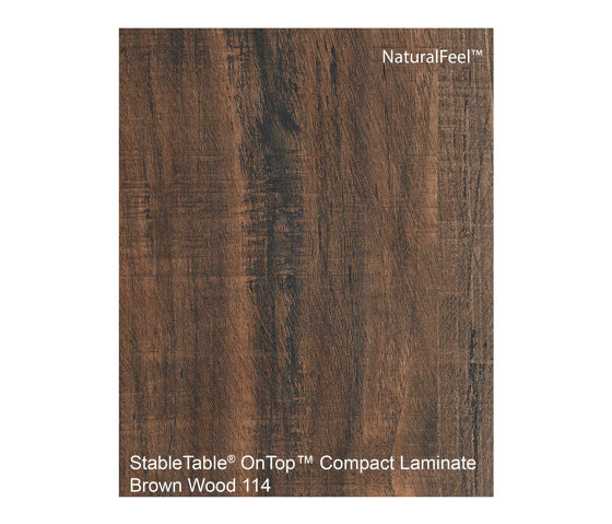 StableTable Compact Laminates | Brown Wood - 114 | Tisch-Zubehör | StableTable
