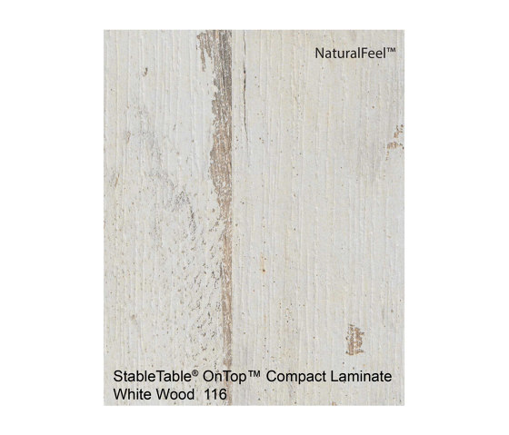 StableTable Compact Laminates | White Wood - 116 | Tisch-Zubehör | StableTable