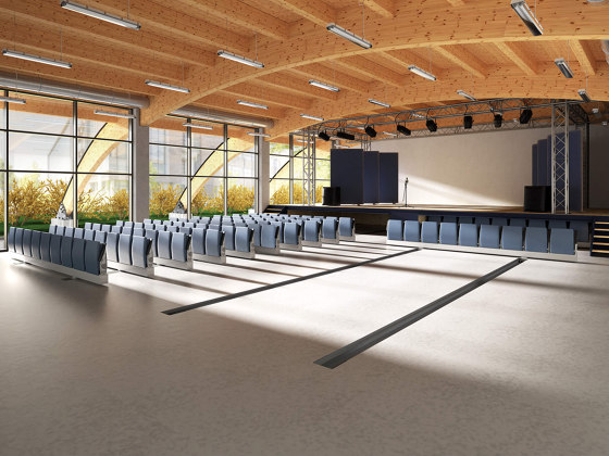 Sliding seating system | Auditorium seating | Lamm