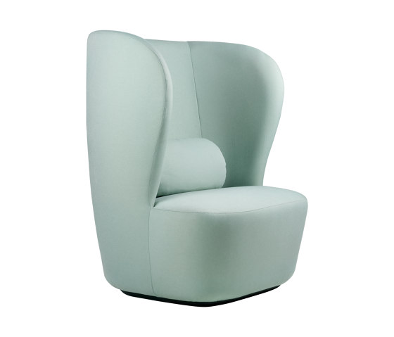 Stay Lounge Chair - Fully Upholstered, Black base, High back | Sessel | GUBI