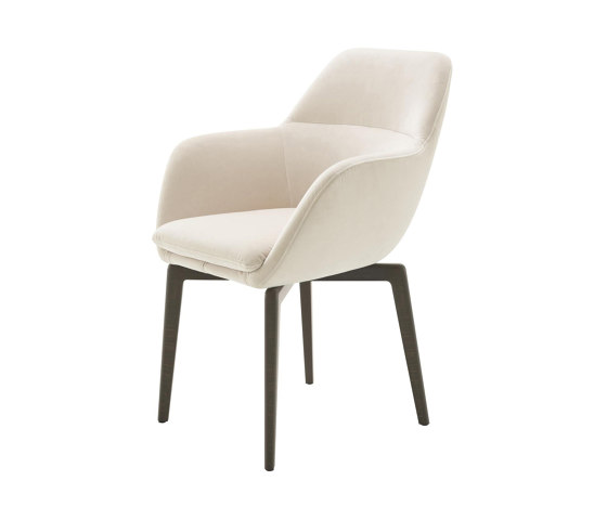 Amédée | Carver Chair Base Anthracite-Stained Beech | Chairs | Ligne Roset