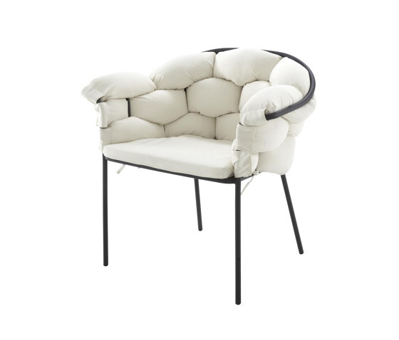 Serpentine | Carver Chair Ecru / Charcoal Structure | Chairs | Ligne Roset