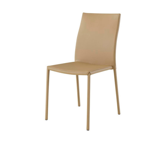 Slim Chair | Chaise Cuir Beige | Chaises | Ligne Roset