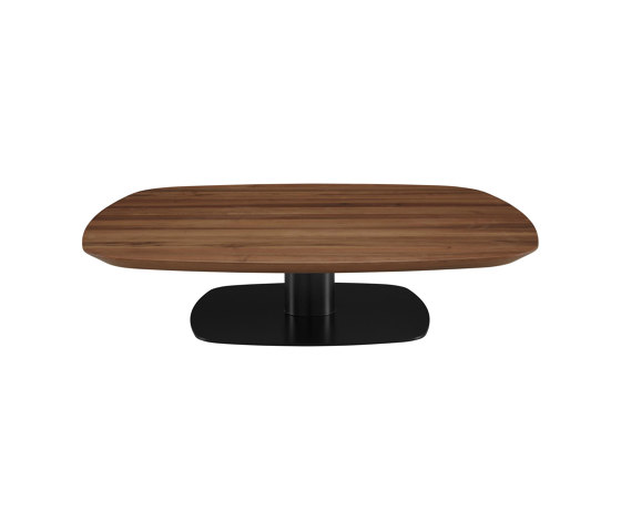 Alster | Low Table Walnut Top Black Lacquered Base | Coffee tables | Ligne Roset