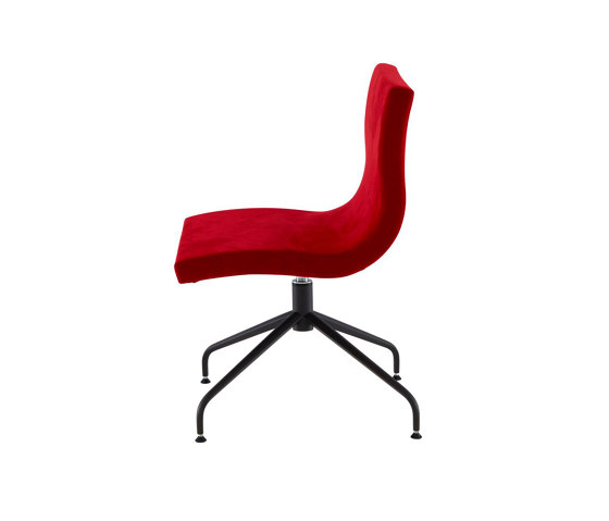 Sala | Desk Chair Central Pedestal - Anthracite Metal | Chairs | Ligne Roset