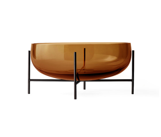 Échasse Bowl Large | Amber Glass / Bronze Brass | Geschirr | Audo Copenhagen