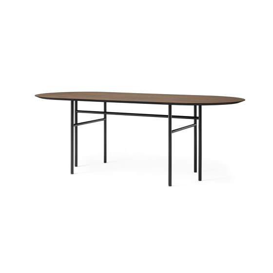 Snaregade Dining Table Oval | Black Steel / Dark Stained Oak | Mesas comedor | Audo Copenhagen