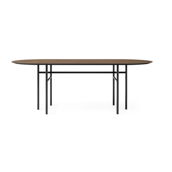 Snaregade Dining Table Oval | Black Steel / Dark Stained Oak | Mesas comedor | Audo Copenhagen