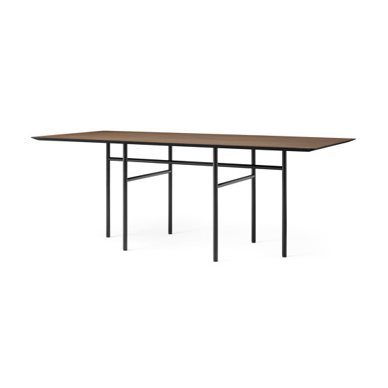 Snaregade Dining Table Rectangular | Black Steel / Dark Stained Oak | Mesas comedor | Audo Copenhagen
