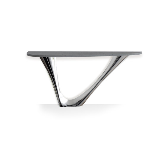 G-Console Mono Inox Steel Base With Concrete Top | Tables de repas | Zieta