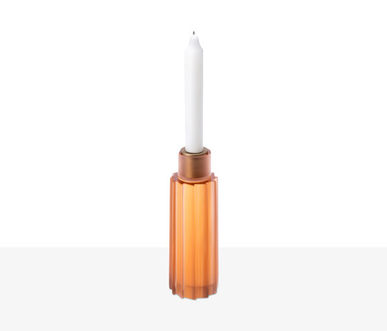 Lume - PLISSE satinated candlestick | Candelabros | Purho