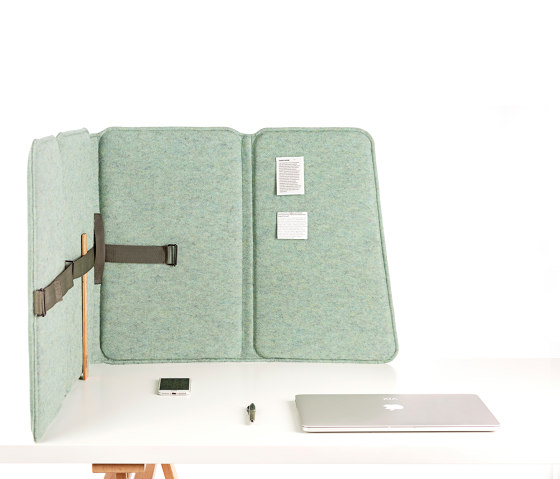 VLINDER acoustic flexscreen, wool felt green | Table accessories | StudioVIX