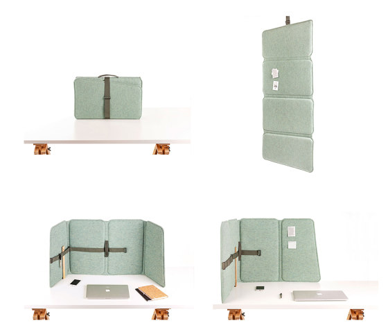 VLINDER acoustic flexscreen, wool felt green | Accesorios de mesa | StudioVIX