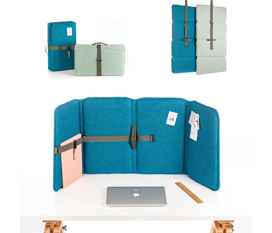 VLINDER acoustic flexscreen, Recycled PET felt blue | Table accessories | StudioVIX