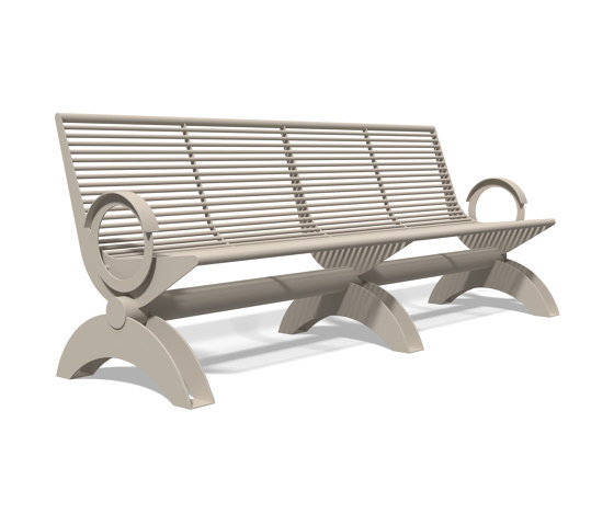 Siardo 1300 R Bench with armrests 2350 | Benches | BENKERT-BAENKE
