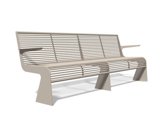 Siardo 20 R Bench with armrests 2400 | Benches | BENKERT-BAENKE
