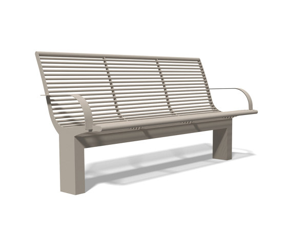 Siardo 70 R Bench with armrests 1800 | Panche | BENKERT-BAENKE