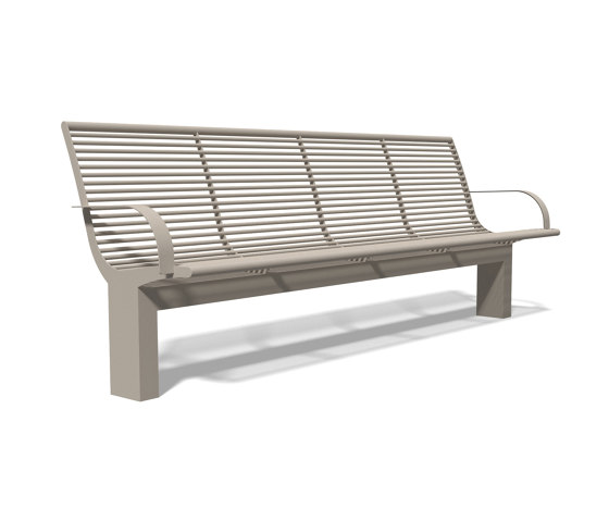 Siardo 70 R Bench with armrests 2400 | Panche | BENKERT-BAENKE