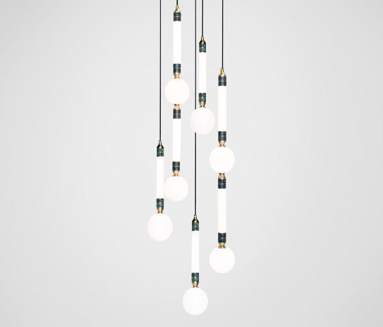 Greenstone Cluster - 5 Piece | Lámparas de suspensión | Marc Wood Studio