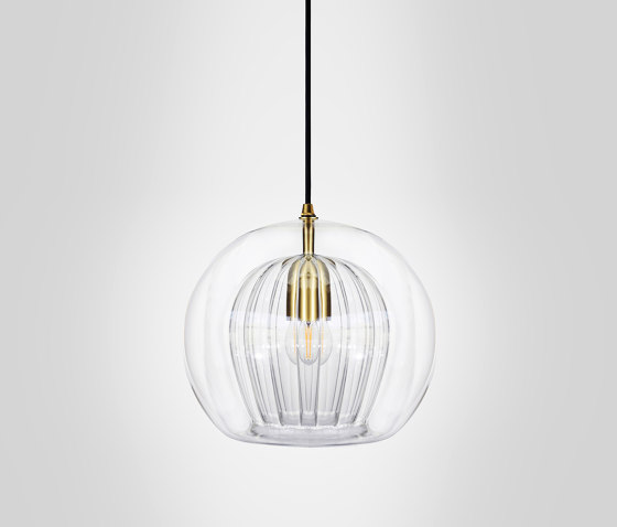 Pleated Crystal Pendant - Clear | Suspensions | Marc Wood Studio