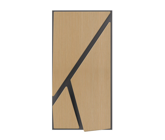 Deta Panel Grey Lacquer Matte & Oak | Panneaux de bois | Mikodam