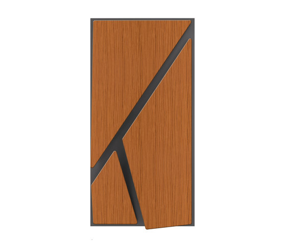 Deta Panel Grey Lacquer Matte & Teak | Planchas de madera | Mikodam