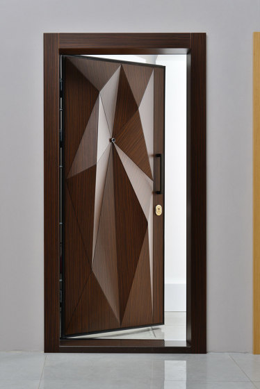 Geta Door With One Of Natural Wood Veneer (Walnut, Teak, Oak, Whitened Oak), Lacquer (Anthracite, Grey, White) Color Options | Haustüren | Mikodam