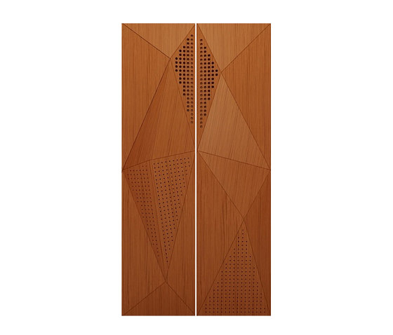 Geta Panel-A Teak With Mix Perforation | Holz Platten | Mikodam