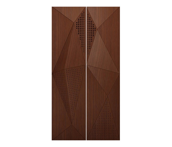 Geta Panel-B Walnut With Large Perforation | Panneaux de bois | Mikodam