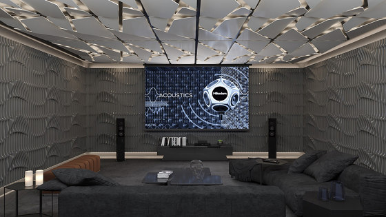 Leda Panel Grey Lacquer Matte | Sistemi assorbimento acustico parete | Mikodam