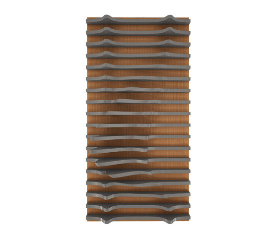 Leda Panel Teak & Grey Lacquer Matte | Planchas de madera | Mikodam