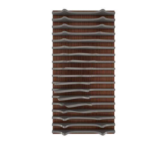 Leda Panel Walnut & Grey Lacquer Matte | Holz Platten | Mikodam