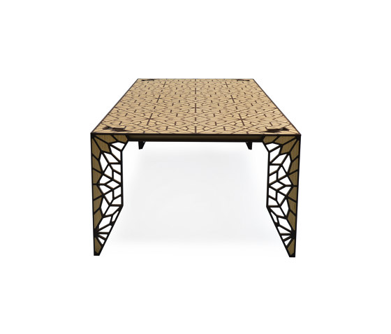 Sela Table Walnut Border & Oak Inlay Veneered (Ncm1) | Dining tables | Mikodam