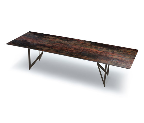 Slim Table Oxido Flame & P. Basaltina 300X100Cm | Esstische | Mikodam